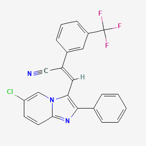 (Z)-3-(6-chloro-2-phenylimidazo[1,2-a]pyridin-3-yl)-2-[3-(trifluoromethyl)phenyl]-2-propenenitrile