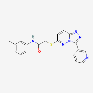 molecular formula C20H18N6OS B2841760 N-(3,5-二甲基苯基)-2-[(3-吡啶-3-基-[1,2,4]三唑并[4,3-b]吡啶-6-基)硫代基]乙酰胺 CAS No. 868968-51-8