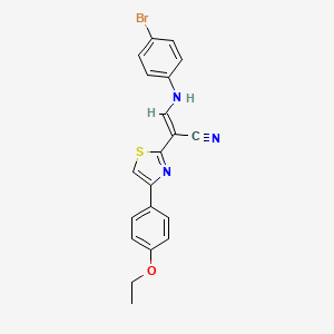 (E)-3-((4-bromophenyl)amino)-2-(4-(4-ethoxyphenyl)thiazol-2-yl)acrylonitrile