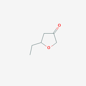 molecular formula C6H10O2 B2841767 5-Ethyloxolan-3-one CAS No. 1262518-57-9