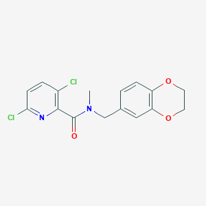 3,6-dichloro-N-(2,3-dihydro-1,4-benzodioxin-6-ylmethyl)-N-methylpyridine-2-carboxamide