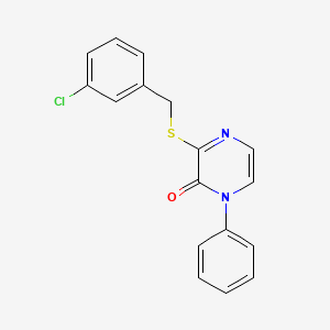 3-[(3-chlorobenzyl)thio]-1-phenylpyrazin-2(1H)-one