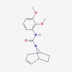 molecular formula C16H20N2O3 B2841775 (1R,5S)-N-(2,3-二甲氧基苯基)-8-氮杂双环[3.2.1]辛-2-烯-8-甲酰胺 CAS No. 1797643-44-7