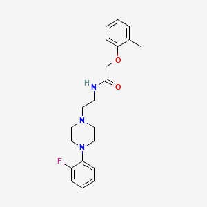 molecular formula C21H26FN3O2 B2841776 N-(2-(4-(2-氟苯基)哌嗪-1-基)乙基)-2-(邻甲苯氧基)乙酰胺 CAS No. 1049432-19-0