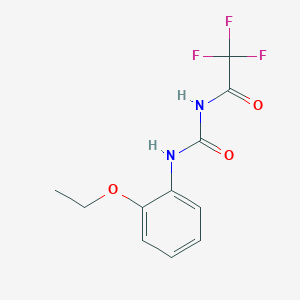 molecular formula C11H11F3N2O3 B284178 N-(2-ethoxyphenyl)-N'-(trifluoroacetyl)urea 