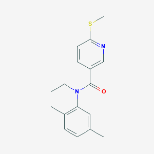 N-(2,5-dimethylphenyl)-N-ethyl-6-(methylsulfanyl)pyridine-3-carboxamide