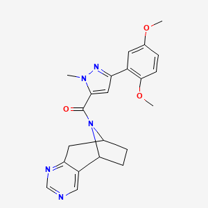 (3-(2,5-dimethoxyphenyl)-1-methyl-1H-pyrazol-5-yl)((5R,8S)-6,7,8,9-tetrahydro-5H-5,8-epiminocyclohepta[d]pyrimidin-10-yl)methanone