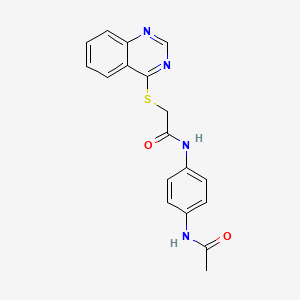 molecular formula C18H16N4O2S B2841794 N-(4-acetamidophenyl)-2-(quinazolin-4-ylthio)acetamide CAS No. 852366-74-6