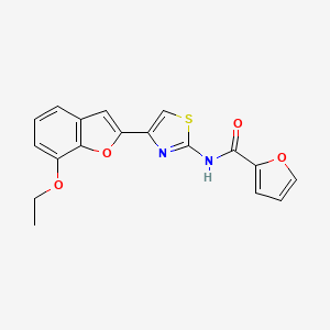molecular formula C18H14N2O4S B2841798 N-(4-(7-乙氧苯并呋喃-2-基)噻唑-2-基)呋喃-2-甲酰胺 CAS No. 921569-79-1