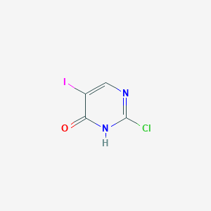molecular formula C4H2ClIN2O B2841799 2-氯-5-碘吡嘧啶-4(3H)-酮 CAS No. 1226881-10-2