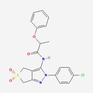 N-(2-(4-chlorophenyl)-5,5-dioxido-4,6-dihydro-2H-thieno[3,4-c]pyrazol-3-yl)-2-phenoxypropanamide
