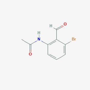 molecular formula C9H8BrNO2 B2841802 N-(3-溴-2-甲酰苯基)乙酰胺 CAS No. 2222512-35-6