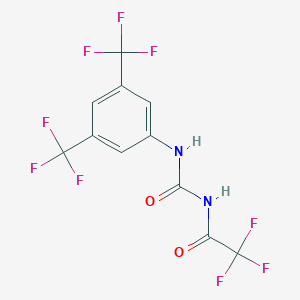 molecular formula C11H5F9N2O2 B284181 N-[3,5-bis(trifluoromethyl)phenyl]-N'-(trifluoroacetyl)urea 