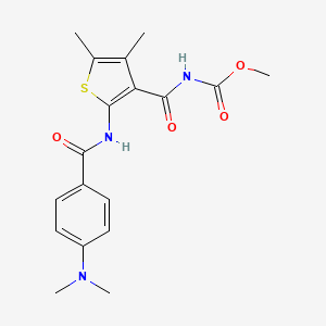 Methyl (2-(4-(dimethylamino)benzamido)-4,5-dimethylthiophene-3-carbonyl)carbamate