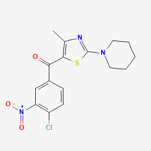 1-[5-(4-Chloro-3-nitrobenzoyl)-4-methyl-1,3-thiazol-2-yl]piperidine