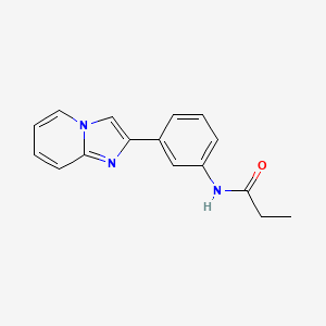 molecular formula C16H15N3O B2841816 N-(3-imidazo[1,2-a]pyridin-2-ylphenyl)propanamide CAS No. 312594-66-4