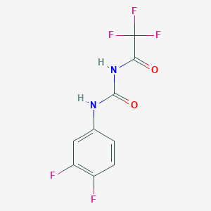 molecular formula C9H5F5N2O2 B284182 N-(3,4-difluorophenyl)-N'-(trifluoroacetyl)urea 