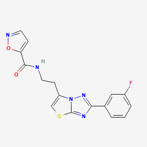 N-(2-(2-(3-fluorophenyl)thiazolo[3,2-b][1,2,4]triazol-6-yl)ethyl)isoxazole-5-carboxamide