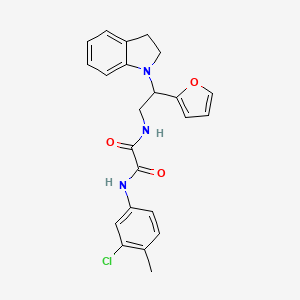 N1-(3-chloro-4-methylphenyl)-N2-(2-(furan-2-yl)-2-(indolin-1-yl)ethyl)oxalamide
