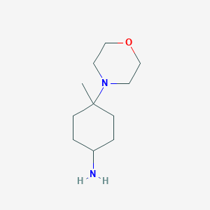molecular formula C11H22N2O B2841826 4-甲基-4-吗啉-4-基环己烷-1-胺 CAS No. 2137929-88-3