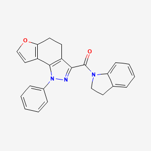 indolin-1-yl(1-phenyl-4,5-dihydro-1H-furo[2,3-g]indazol-3-yl)methanone
