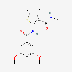 molecular formula C17H20N2O4S B2841833 2-(3,5-二甲氧基苯甲酰胺基)-N,4,5-三甲基噻吩-3-羧酰胺 CAS No. 896293-30-4