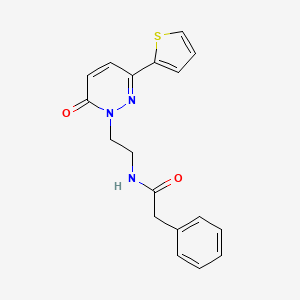 N-(2-(6-oxo-3-(thiophen-2-yl)pyridazin-1(6H)-yl)ethyl)-2-phenylacetamide