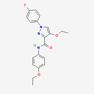 molecular formula C20H20FN3O3 B2841841 4-ethoxy-N-(4-ethoxyphenyl)-1-(4-fluorophenyl)-1H-pyrazole-3-carboxamide CAS No. 1172094-95-9