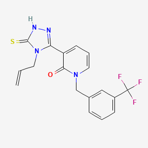 3-(4-allyl-5-thioxo-4,5-dihydro-1H-1,2,4-triazol-3-yl)-1-[3-(trifluoromethyl)benzyl]-2(1H)-pyridinone