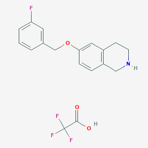6-[(3-Fluorophenyl)methoxy]-1,2,3,4-tetrahydroisoquinoline trifluoroacetic acid