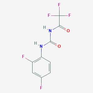 molecular formula C9H5F5N2O2 B284187 N-[(2,4-difluorophenyl)carbamoyl]-2,2,2-trifluoroacetamide 