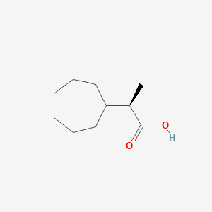 molecular formula C10H18O2 B2841875 (2R)-2-Cycloheptylpropanoic acid CAS No. 2248174-24-3