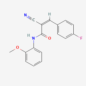 (Z)-2-cyano-3-(4-fluorophenyl)-N-(2-methoxyphenyl)prop-2-enamide