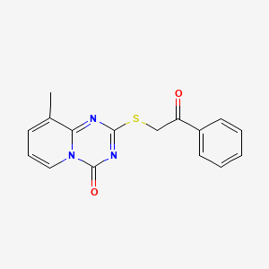 9-Methyl-2-phenacylsulfanylpyrido[1,2-a][1,3,5]triazin-4-one