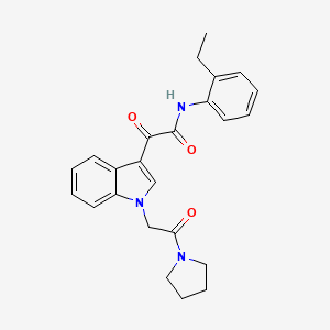 N-(2-ethylphenyl)-2-oxo-2-[1-(2-oxo-2-pyrrolidin-1-ylethyl)indol-3-yl]acetamide
