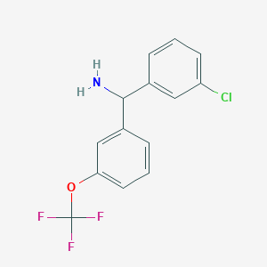 (3-Chlorophenyl)-[3-(trifluoromethoxy)phenyl]methanamine