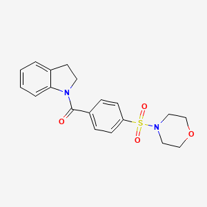 molecular formula C19H20N2O4S B2841890 吲哚啉-1-基(4-(吗啉磺酰)苯基)甲酮 CAS No. 342779-64-0