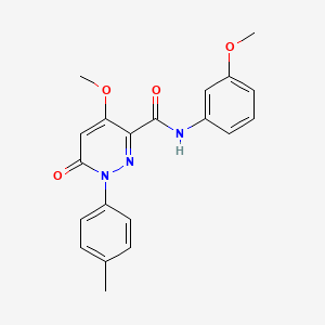 B2841910 4-methoxy-N-(3-methoxyphenyl)-1-(4-methylphenyl)-6-oxo-1,6-dihydropyridazine-3-carboxamide CAS No. 941879-53-4