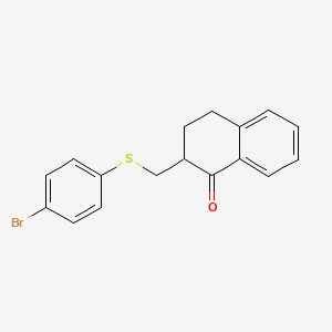 molecular formula C17H15BrOS B2841915 2-{[(4-bromophenyl)sulfanyl]methyl}-3,4-dihydro-1(2H)-naphthalenone CAS No. 882073-35-0