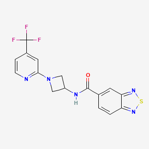 N-[1-[4-(Trifluoromethyl)pyridin-2-yl]azetidin-3-yl]-2,1,3-benzothiadiazole-5-carboxamide