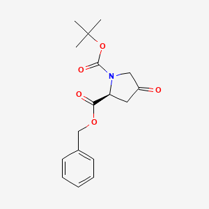 molecular formula C17H21NO5 B2841922 (S)-2-benzyl 1-tert-butyl 4-oxopyrrolidine-1,2-dicarboxylate CAS No. 154456-97-0