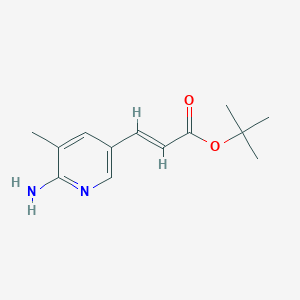 molecular formula C13H18N2O2 B2841931 Tert-butyl (E)-3-(6-amino-5-methylpyridin-3-yl)prop-2-enoate CAS No. 2248418-31-5