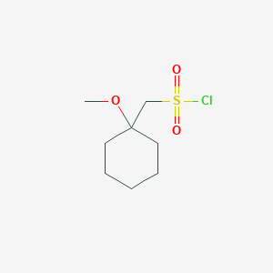 molecular formula C8H15ClO3S B2841936 (1-Methoxycyclohexyl)methanesulfonyl chloride CAS No. 1781128-20-8