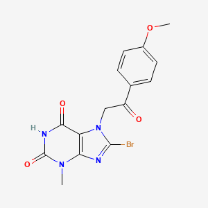 8-Bromo-7-[2-(4-methoxyphenyl)-2-oxoethyl]-3-methylpurine-2,6-dione