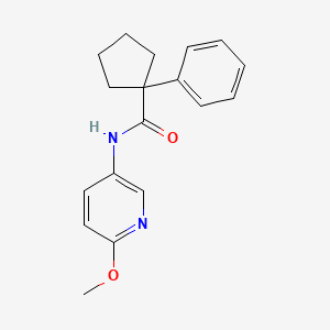 molecular formula C18H20N2O2 B2841944 N-(6-methoxypyridin-3-yl)-1-phenylcyclopentane-1-carboxamide CAS No. 1024197-21-4