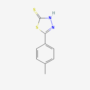 molecular formula C9H8N2S2 B2841947 5-(p-tolyl)-1,3,4-thiadiazole-2(3H)-thione CAS No. 85103-31-7