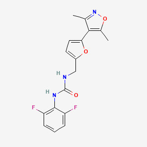 molecular formula C17H15F2N3O3 B2841953 1-(2,6-Difluorophenyl)-3-[[5-(3,5-dimethyl-1,2-oxazol-4-yl)furan-2-yl]methyl]urea CAS No. 2415570-43-1