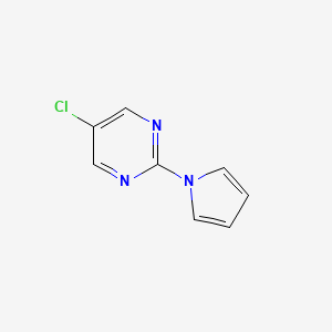 molecular formula C8H6ClN3 B2841955 5-氯-2-(1H-吡咯-1-基)嘧啶 CAS No. 860785-43-9