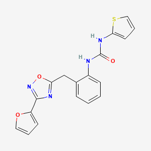 1-(2-((3-(Furan-2-yl)-1,2,4-oxadiazol-5-yl)methyl)phenyl)-3-(thiophen-2-yl)urea