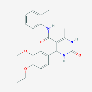 4-(4-ethoxy-3-methoxyphenyl)-6-methyl-N-(2-methylphenyl)-2-oxo-3,4-dihydro-1H-pyrimidine-5-carboxamide